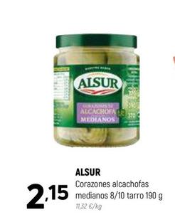 Oferta de Alsur - Corazones Alcachofas Medianos por 2,15€ en Coviran