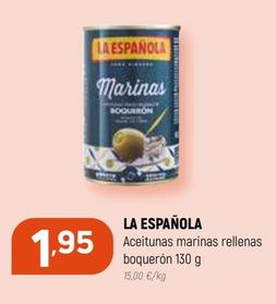 Oferta de La Española - Aceitunas Marinas Rellenas Boqueron por 1,95€ en Coviran