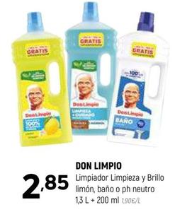 Oferta de Don Limpio - Limpiador Limpieza Y Brillo Limón por 2,85€ en Coviran