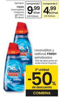 Oferta de Finish - Lavavajillas Maquina Gel Ten1 por 9,99€ en Eroski