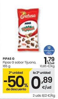 Oferta de Pipas G - Sabor Tijuana por 1,79€ en Eroski