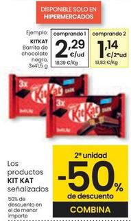 Oferta de Kit Kat - Barrita De Chocolate Negro por 2,29€ en Eroski