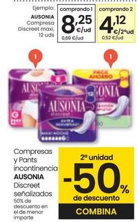 Oferta de Ausonia - Compresa Discreet Maxi por 8,25€ en Eroski
