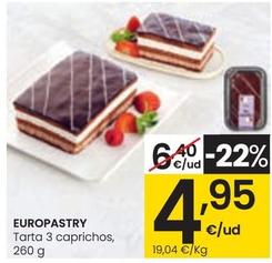Oferta de Europastry - Torta 3 Caprichos por 4,95€ en Eroski