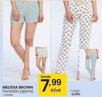 Oferta de Melissa Brown - Pantalon Pijama por 7,99€ en Eroski