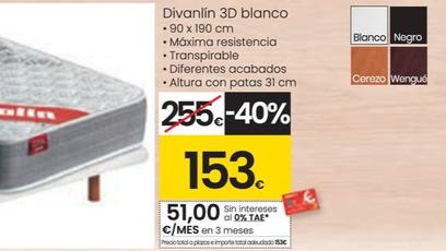 Oferta de Pikolin - Divanlin 3d Blanco por 153€ en Eroski