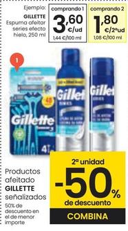 Oferta de Gillette - Espuma Afeitar Series Efecto Hielo por 3,6€ en Eroski