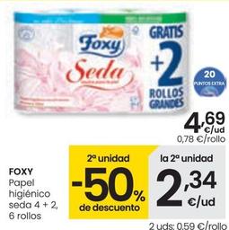 Oferta de Foxy - Papel Higiénico por 4,69€ en Eroski