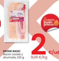 Oferta de Eroski - Bacon Cocido Y Ahumado por 2€ en Eroski