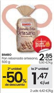 Oferta de Bimbo - Pan Rebanada Artesana por 2,95€ en Eroski