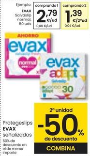 Oferta de Evax - Salvaslip Normal por 2,79€ en Eroski
