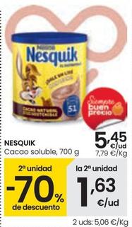 Oferta de Nesquik - Cacao Soluble por 5,45€ en Eroski