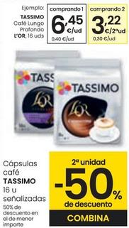 Oferta de Tassimo - Café Lungo Profonda L`Or por 6,45€ en Eroski