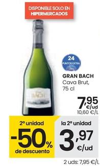 Oferta de Gran Bach - Cava Brut por 7,95€ en Eroski