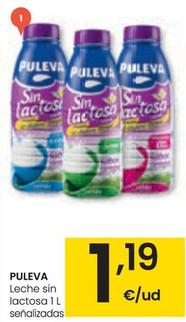 Oferta de Puleva - Leche Sin Lactosa por 1,19€ en Eroski