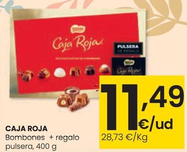 Oferta de Caja Roja - Bombones + Regalo Pulsera por 11,49€ en Eroski