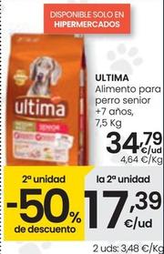 Oferta de Última - Alimento Para Perro Senior +7 Años por 34,79€ en Eroski