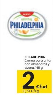 Oferta de Philadelphia - Crema Para Untar Con Almendras Y Avena por 2€ en Eroski