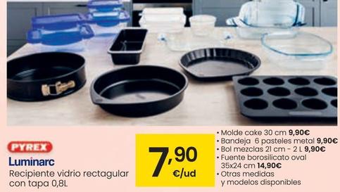Oferta de Pyrex - Luminarc Recipiente Vidrio Rectagular Con Tapa por 7,9€ en Eroski