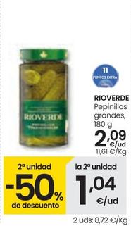 Oferta de Rioverde - Pepinillos Grandes por 2,09€ en Eroski