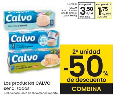 Oferta de Calvo - Atún Claro En Aceite Girasol por 3,5€ en Eroski