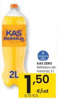 Oferta de Kas - Zero Refresco De Naranja por 1,5€ en Eroski