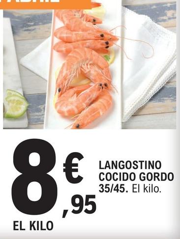 Oferta de Langostino Cocido Gordo por 8,95€ en E.Leclerc
