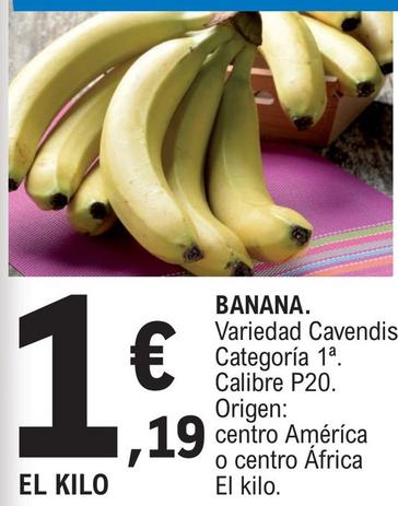 Oferta de Bananas por 1,19€ en E.Leclerc