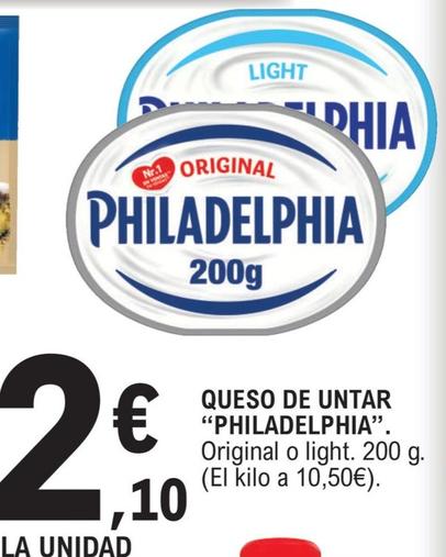 Oferta de Philadelphia - Queso De Untar por 2,1€ en E.Leclerc