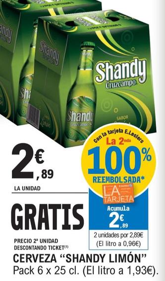 Oferta de Shandy - Cerveza Limón por 2,89€ en E.Leclerc