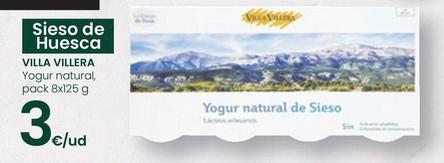 Oferta de Villa Villera - Yogur Natural por 3€ en Eroski