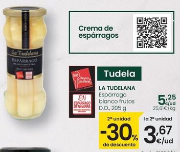 Oferta de La Tudelana - Espárrago Blanco Frutos D.O. por 5,25€ en Eroski