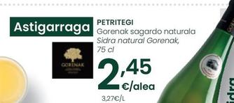 Oferta de Petritegi - Sidra Natural Gorenak por 2,45€ en Eroski