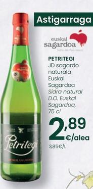 Oferta de Petritegi - Sidra Natural Euskal Sagardoa por 2,89€ en Eroski