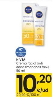 Oferta de Nivea - Crema Facial Anti Edab+manchas Fp50 por 10,2€ en Eroski