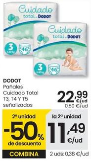 Oferta de Dodot - Panales Cudiado Total T3 T4 Y T5 por 22,99€ en Eroski