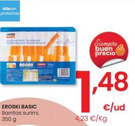 Oferta de Eroski - Basic Barritas Surimi por 1,48€ en Eroski