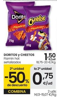 Oferta de Doritos/Cheetos - Flamin Hot  por 1,5€ en Eroski