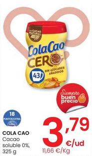 Oferta de Cola Cao - Cacao Solubile 0% por 3,79€ en Eroski