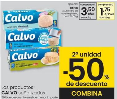 Oferta de Calvo - Atün Claro En Aceite Girasol por 3,5€ en Eroski