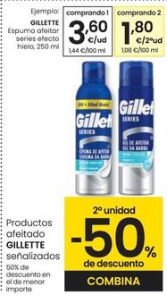 Oferta de Gillette - Espuma Afeitar Series Efecto Hielo por 3,6€ en Eroski