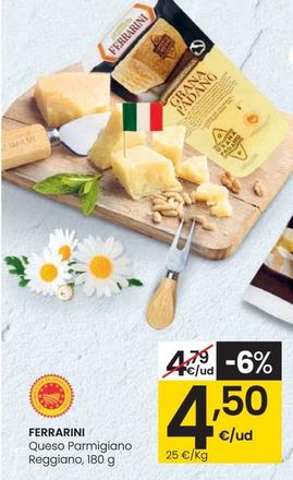 Oferta de Ferrarini - Queso Parmigiano Reggiano por 4,5€ en Eroski