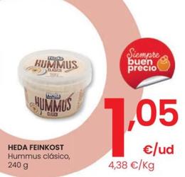 Oferta de Heda Feinkost Hummus Clasico por 1,05€ en Eroski