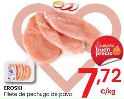 Oferta de Eroski - Filete De Pechuga De Pavo por 7,72€ en Eroski