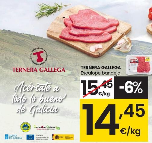 Oferta de Ternera Gallega - Escalope Bandeja por 14,45€ en Eroski