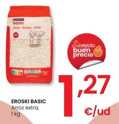 Oferta de Eroski Basic - Arroz Extra por 1,27€ en Eroski