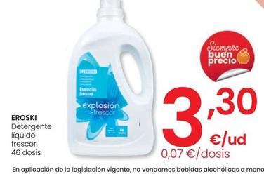 Oferta de Eroski - Detergente Liquido Frescar, 46 Dosis por 3,3€ en Eroski