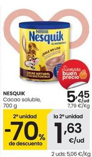 Oferta de Nestlé - Nesquik Cacao Solubile por 5,45€ en Eroski