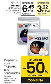 Oferta de Tassimo - Cafe Lungo Profondo por 6,45€ en Eroski