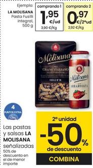 Oferta de La Molisana - Pasta Fusilli Integral por 1,95€ en Eroski